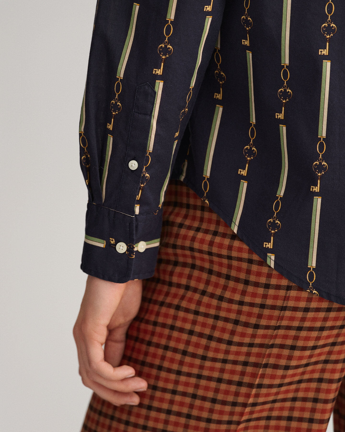 Regular fit American Luxe skjorte af bomuldsvoile