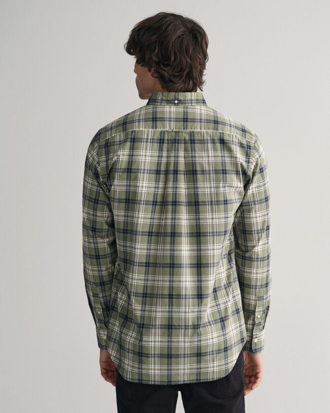 Regular fit ternet skjorte af poplin