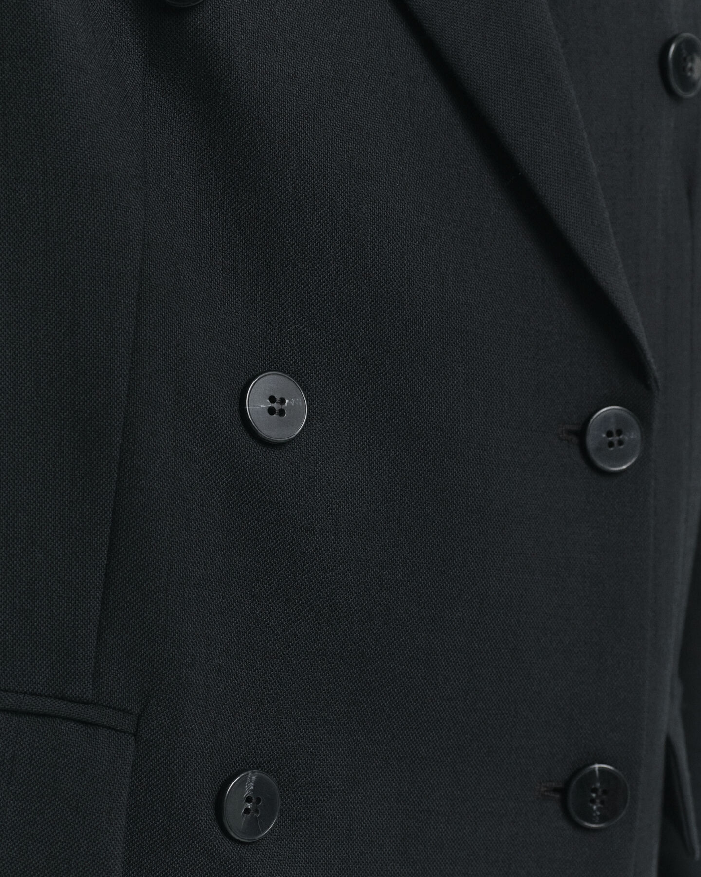 Relaxed fit dobbeltradet hopsack blazer i uldblanding