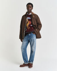 Sweater med fuglegrafik og crewneck