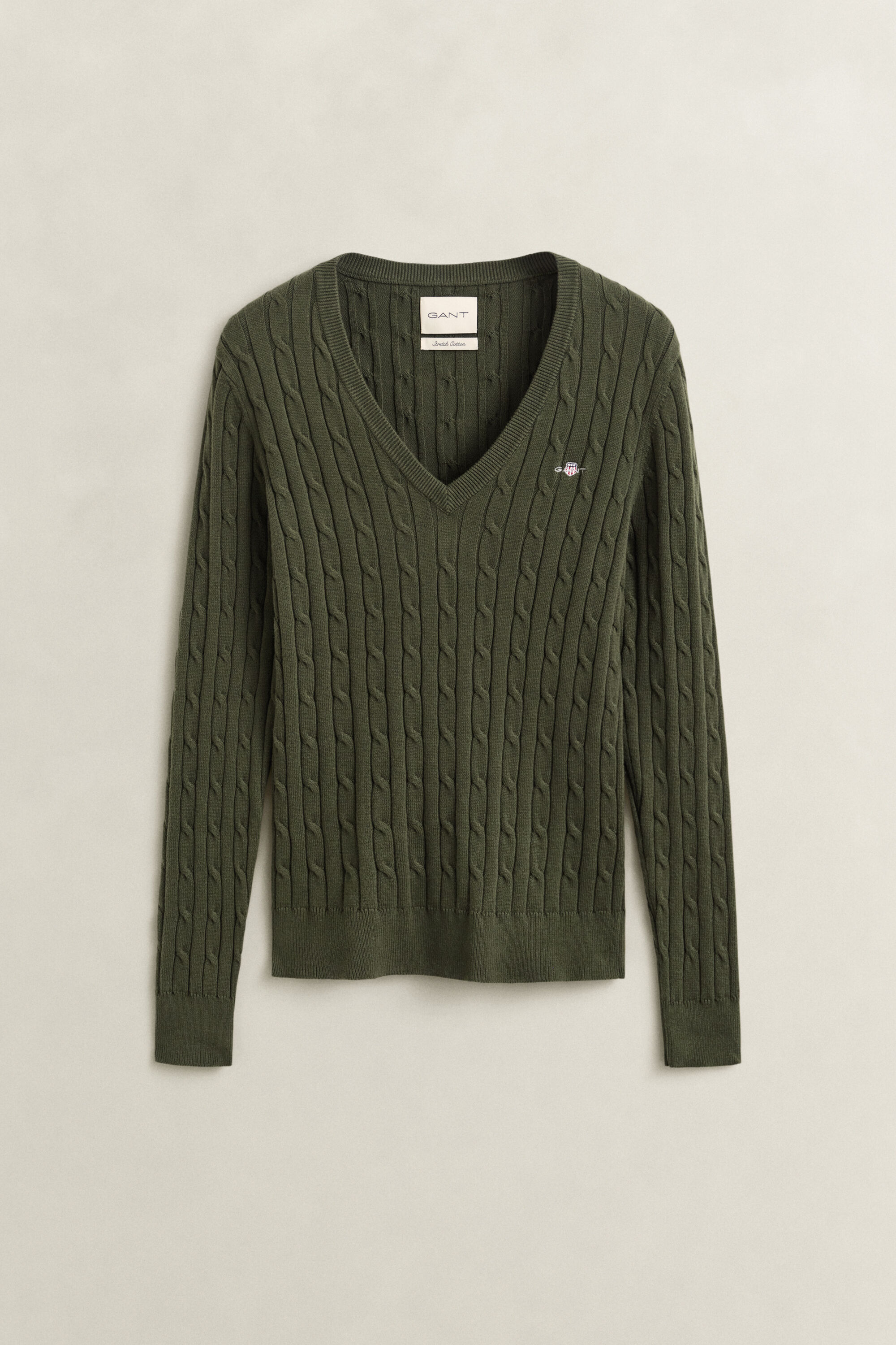 Classic sweater med kabelstrik