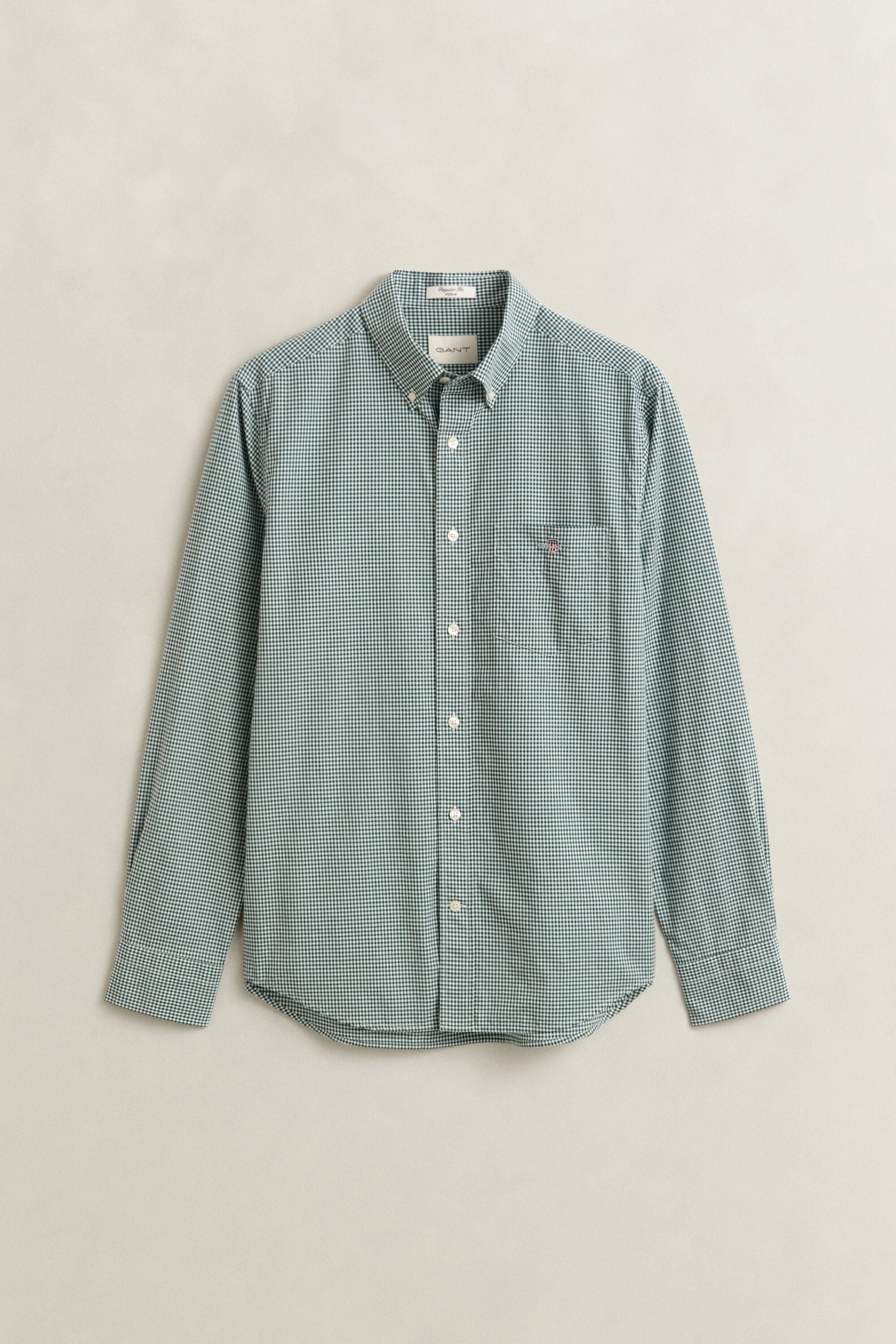 Gingham klassisk poplin-skjorte