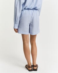 Tonale stribede seersucker shorts