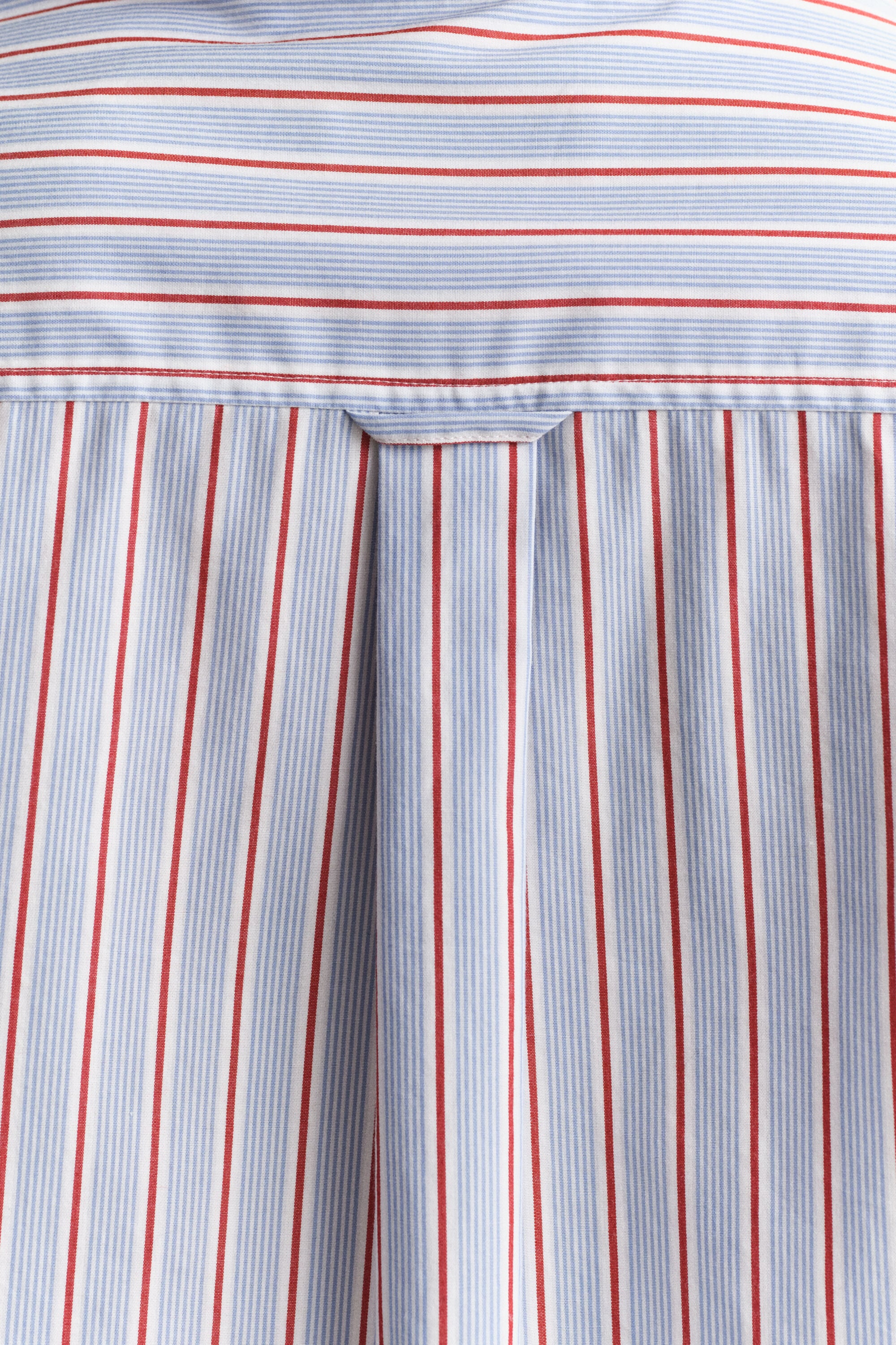 Regular fit stribet klassisk poplin-skjorte