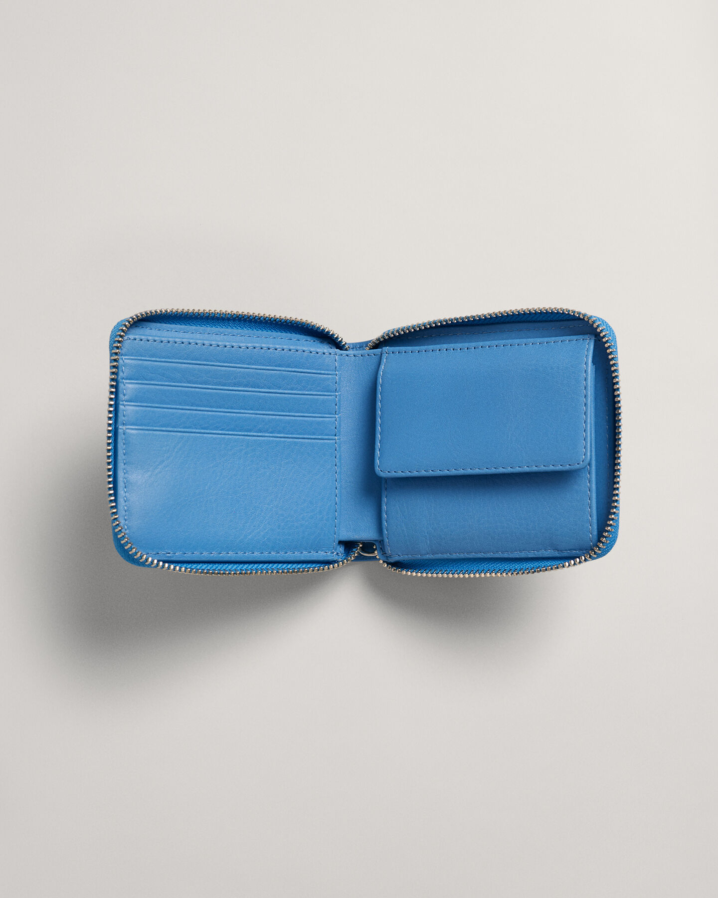 Læderpung med lynlås