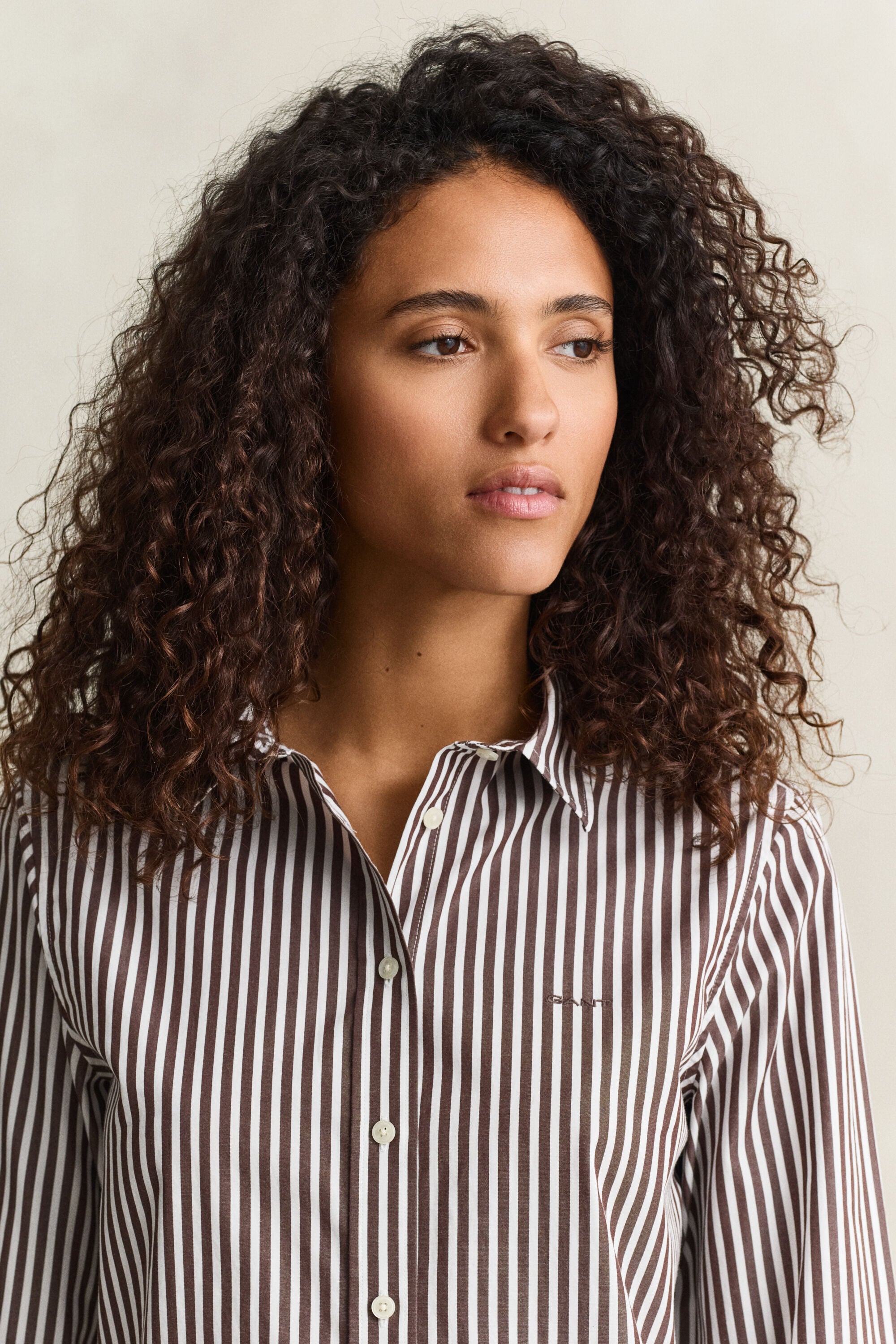 Classic Regular poplin skjorte med striber