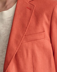 Jakkes&aelig;t-blazer af h&oslash;r og bomuld