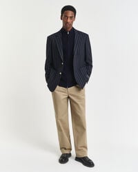 Tekstureret cardigan af bomuld og merinould