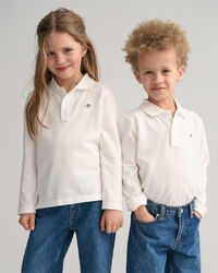 Kids Shield lang&aelig;rmet piqu&eacute; poloskjorte