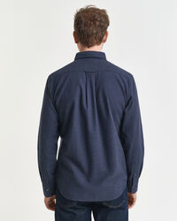 Regular fit melange flannelskjorte