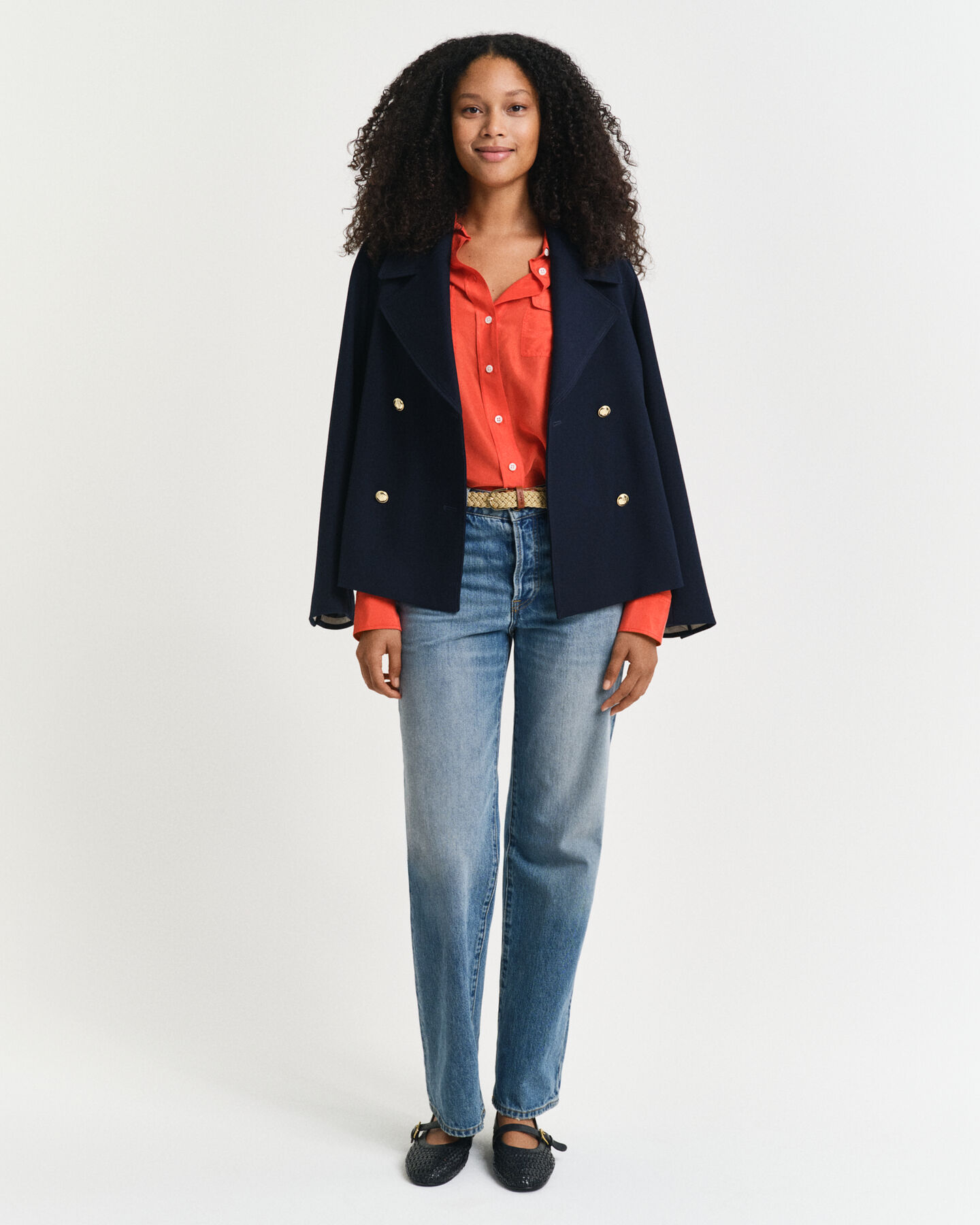 Relaxed fit habotai silkeskjorte