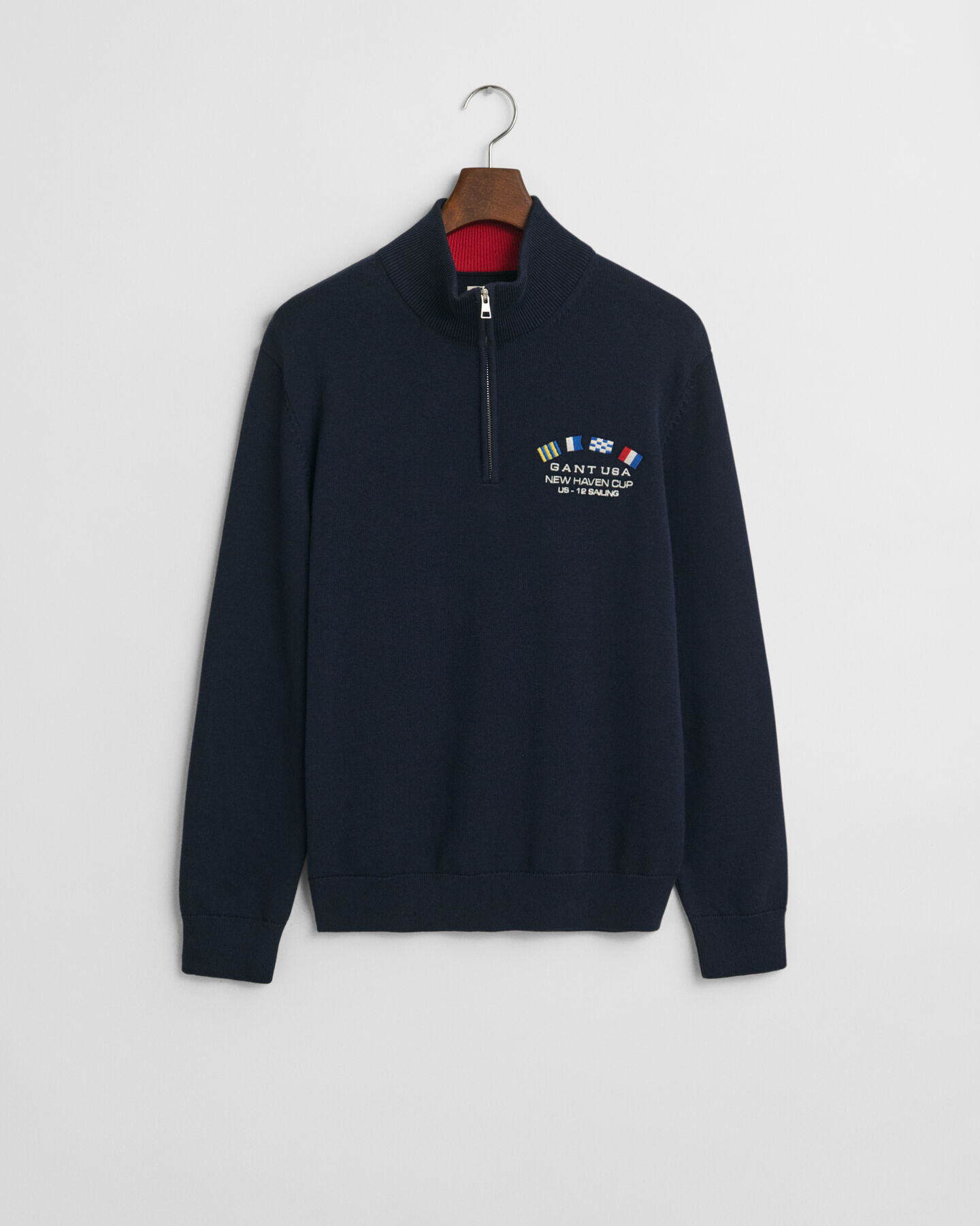 Nautical Flags sweater med halv lynlås