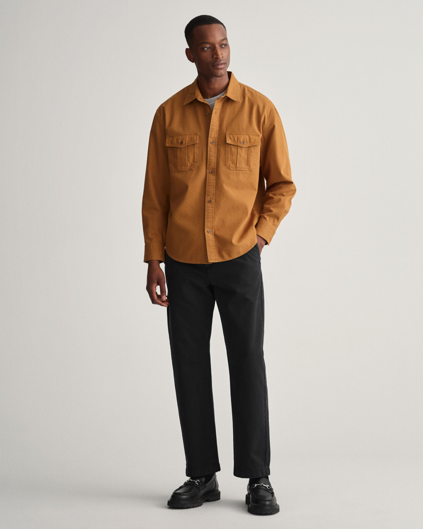 Relaxed fit skjorte af twill