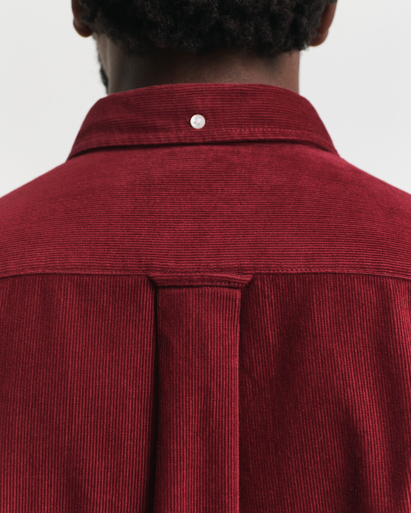 Regular fit skjorte af bomuldsjernbanefløjl