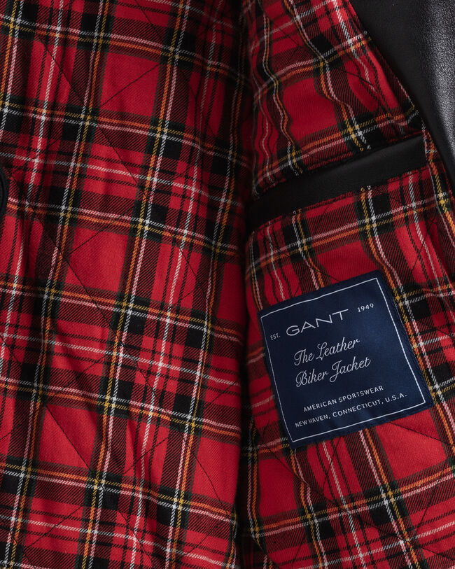 Bikerjakke af læder