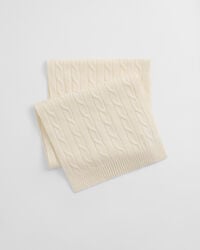 Kabelstrikket halstørklæde i uld