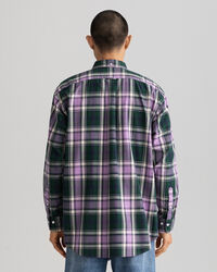 Oversized ternet twill-skjorte