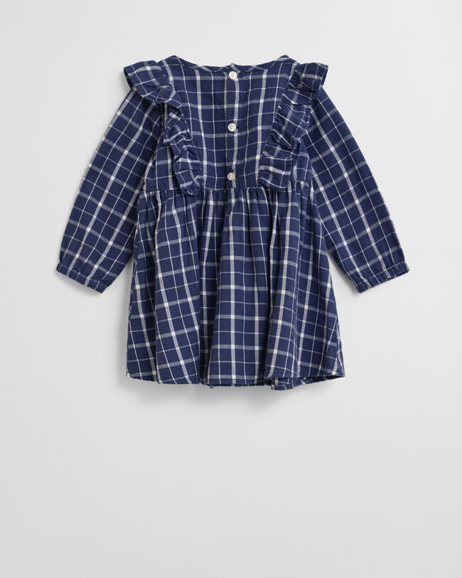 Baby Girls flæset kjole i ternet flannel