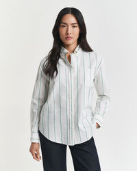Relaxed fit klassisk stribet Oxford-skjorte