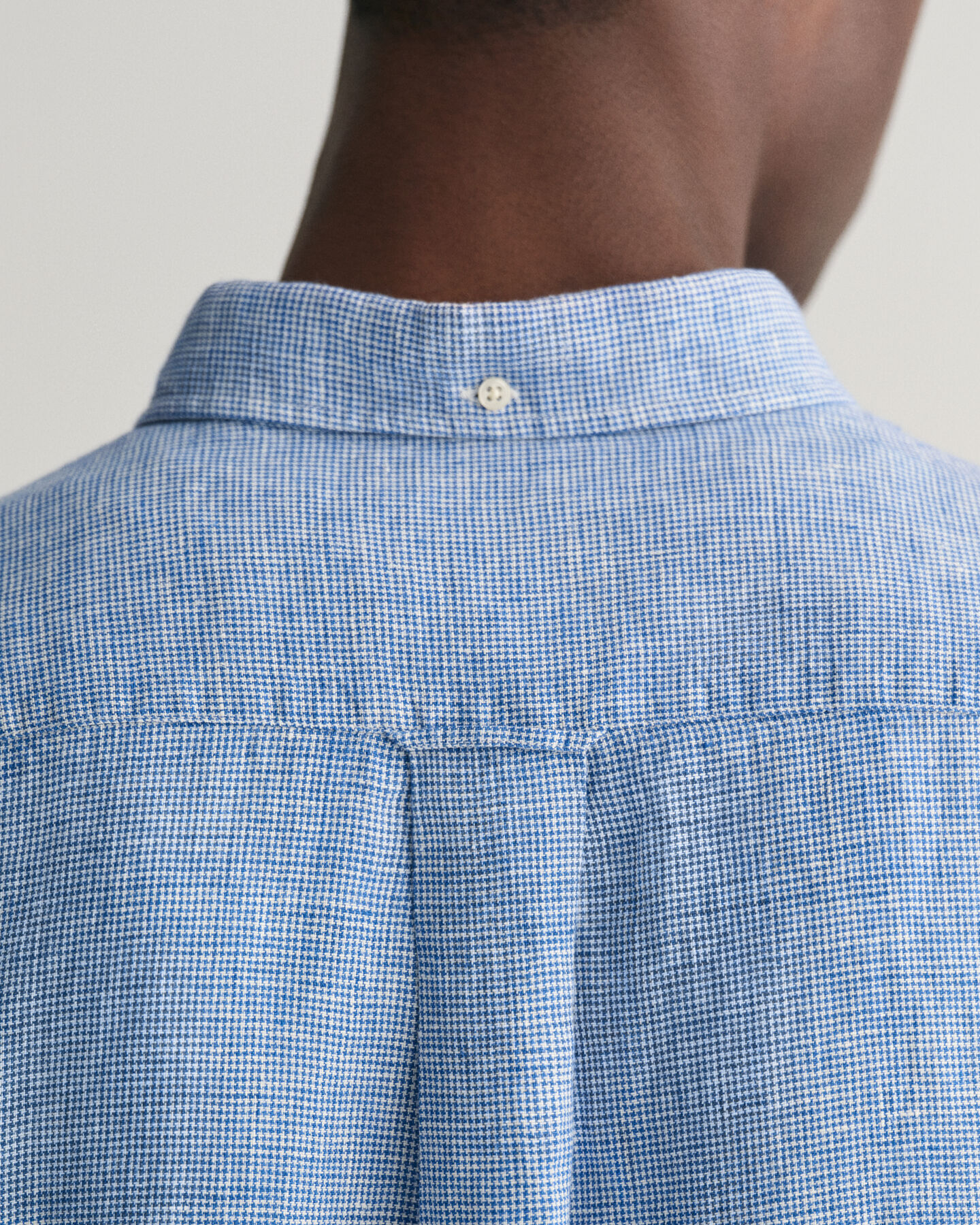 Regular fit houndstooth h&oslash;rskjorte med korte &aelig;rmer