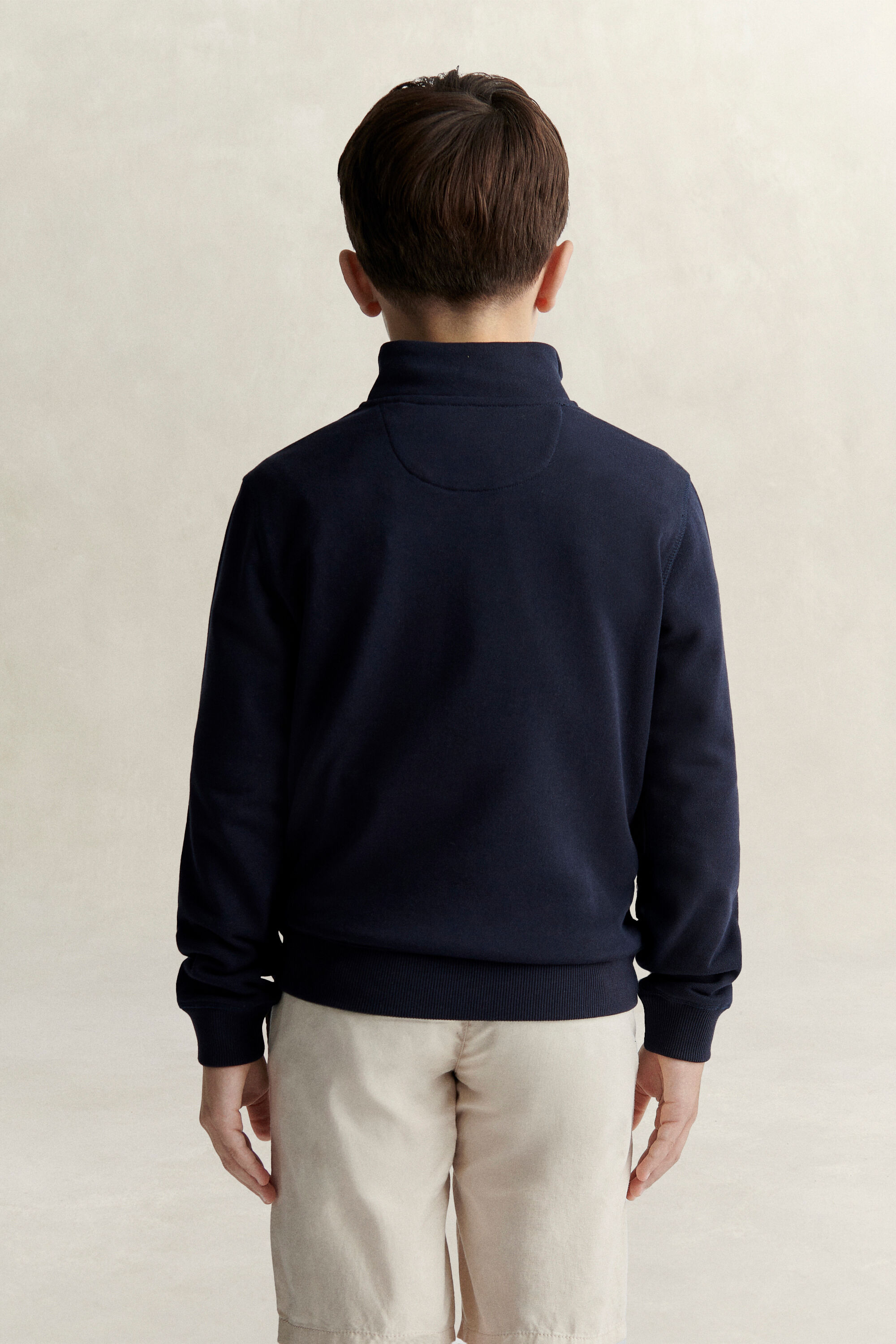 Teen Boys Shield sweatshirt med halv lynlås