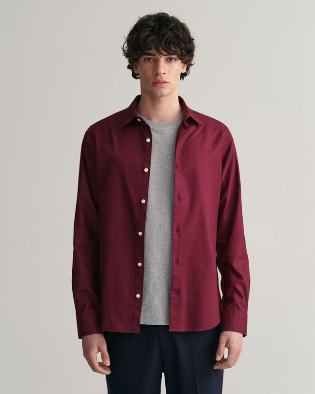 Slim fit formel skjorte af twill