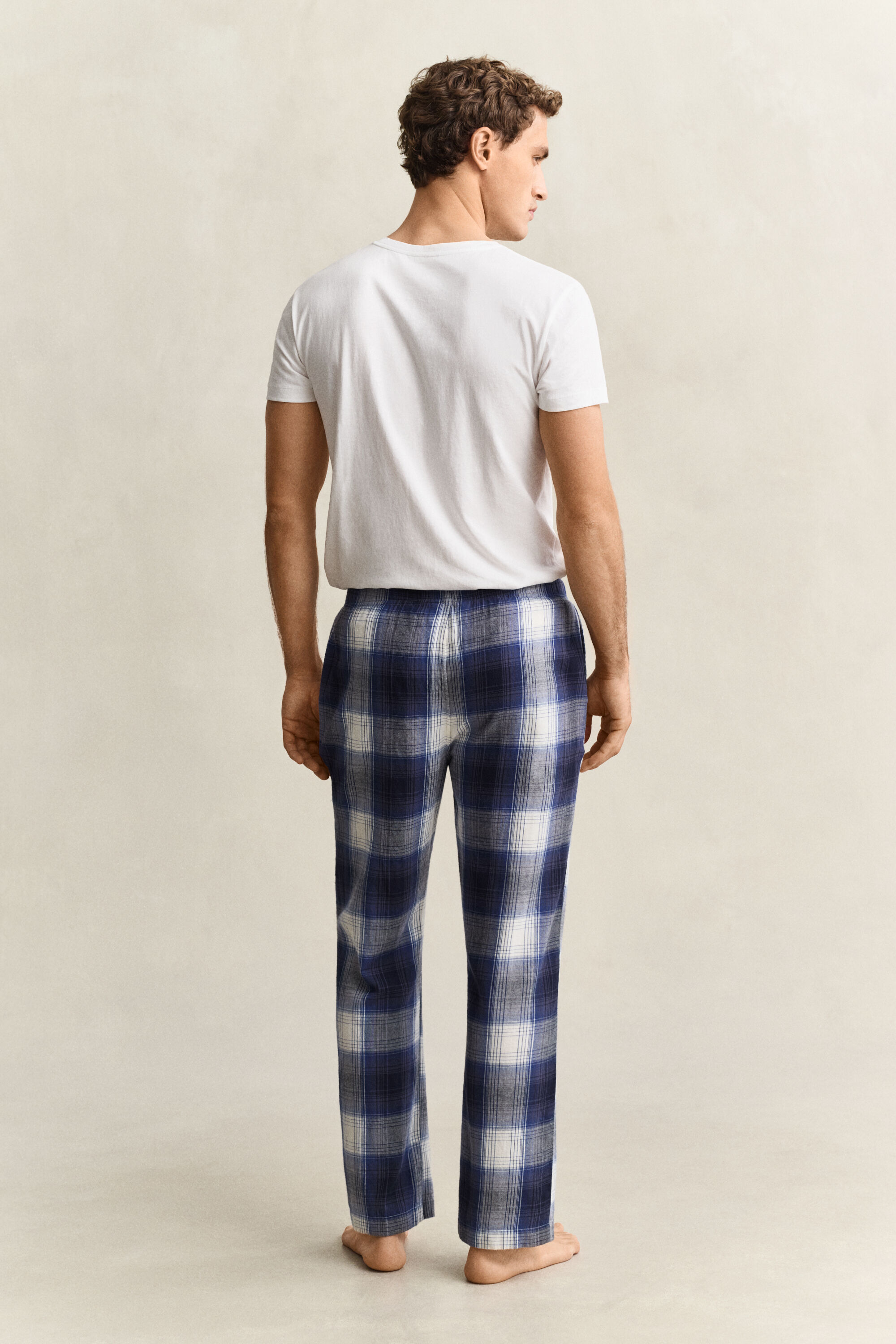 Ternede pyjamasbukser af flannel