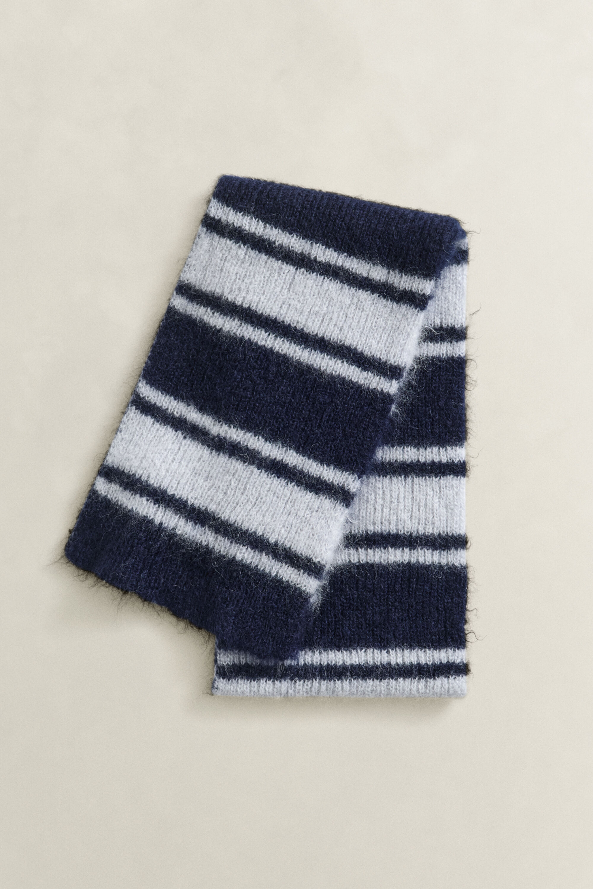 Stribet mohair halstørklæde