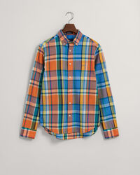 Regular fit farverig madras-skjorte