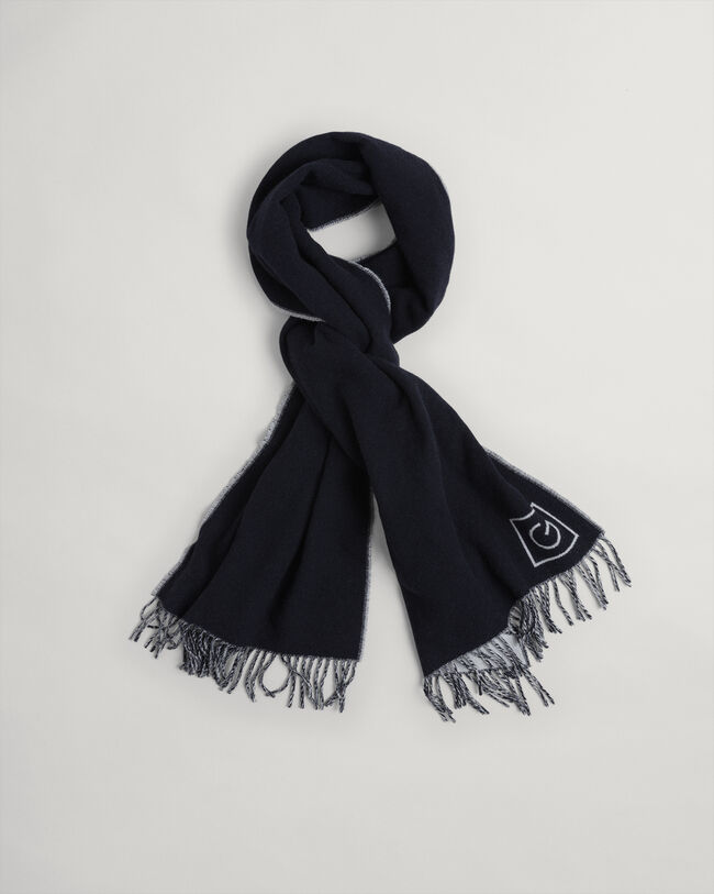 Dobbeltsidet uldhalstørklæde