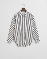 Relaxed fit klassisk stribet poplin-skjorte