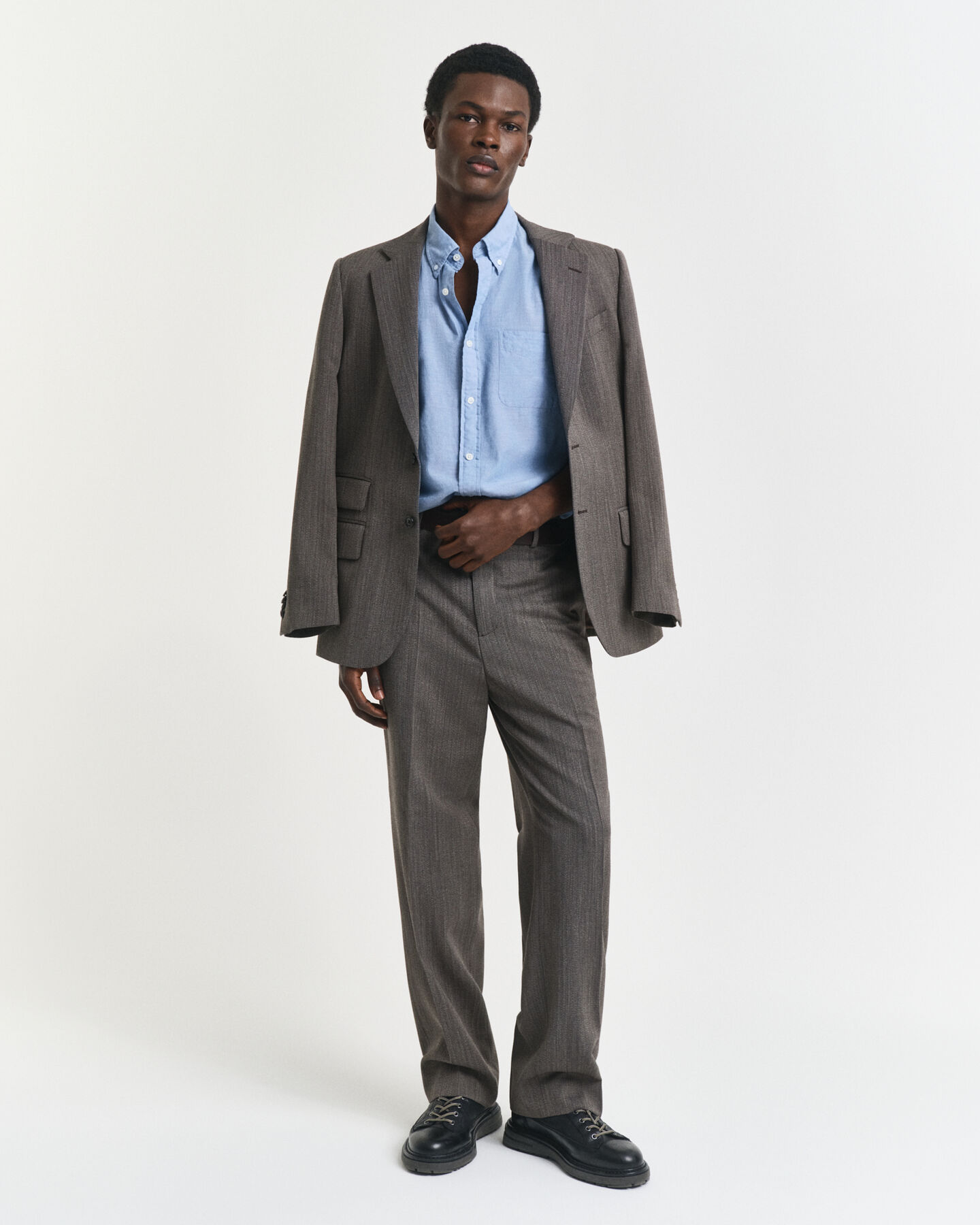 Relaxed fit indigo chambray skjorte