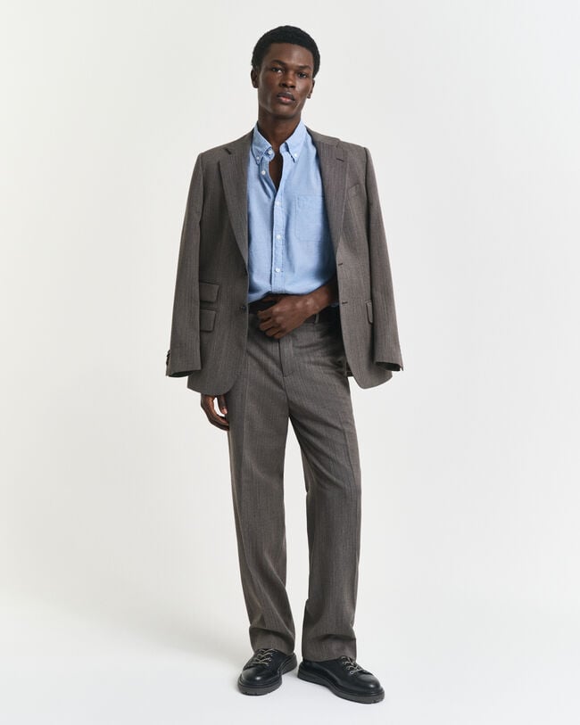 Relaxed fit indigo chambray skjorte