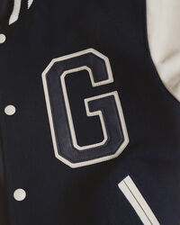 Varsity Jacket i l&aelig;derblanding
