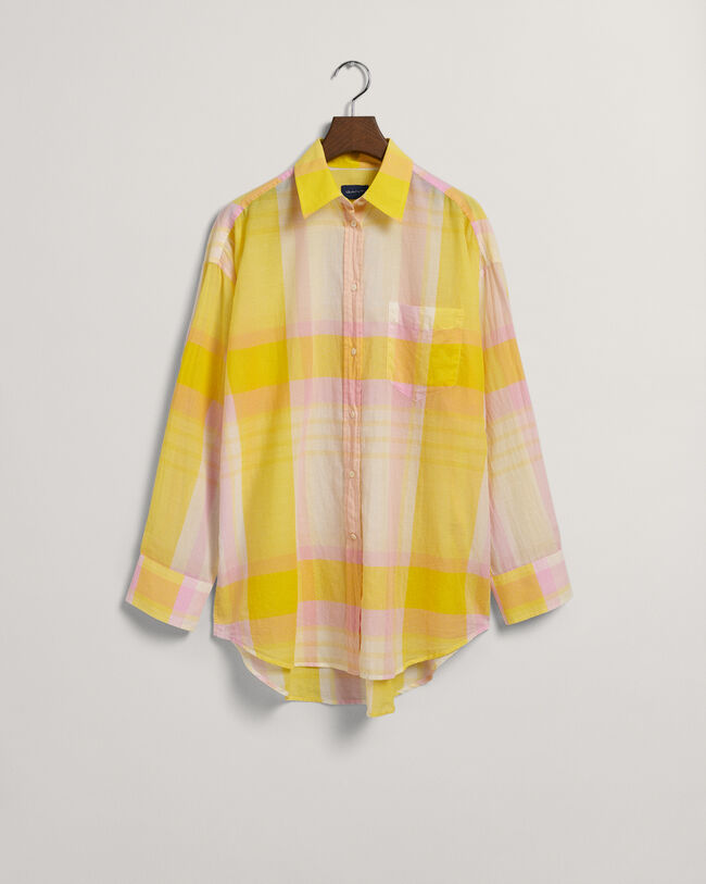 Oversized madras skjorte