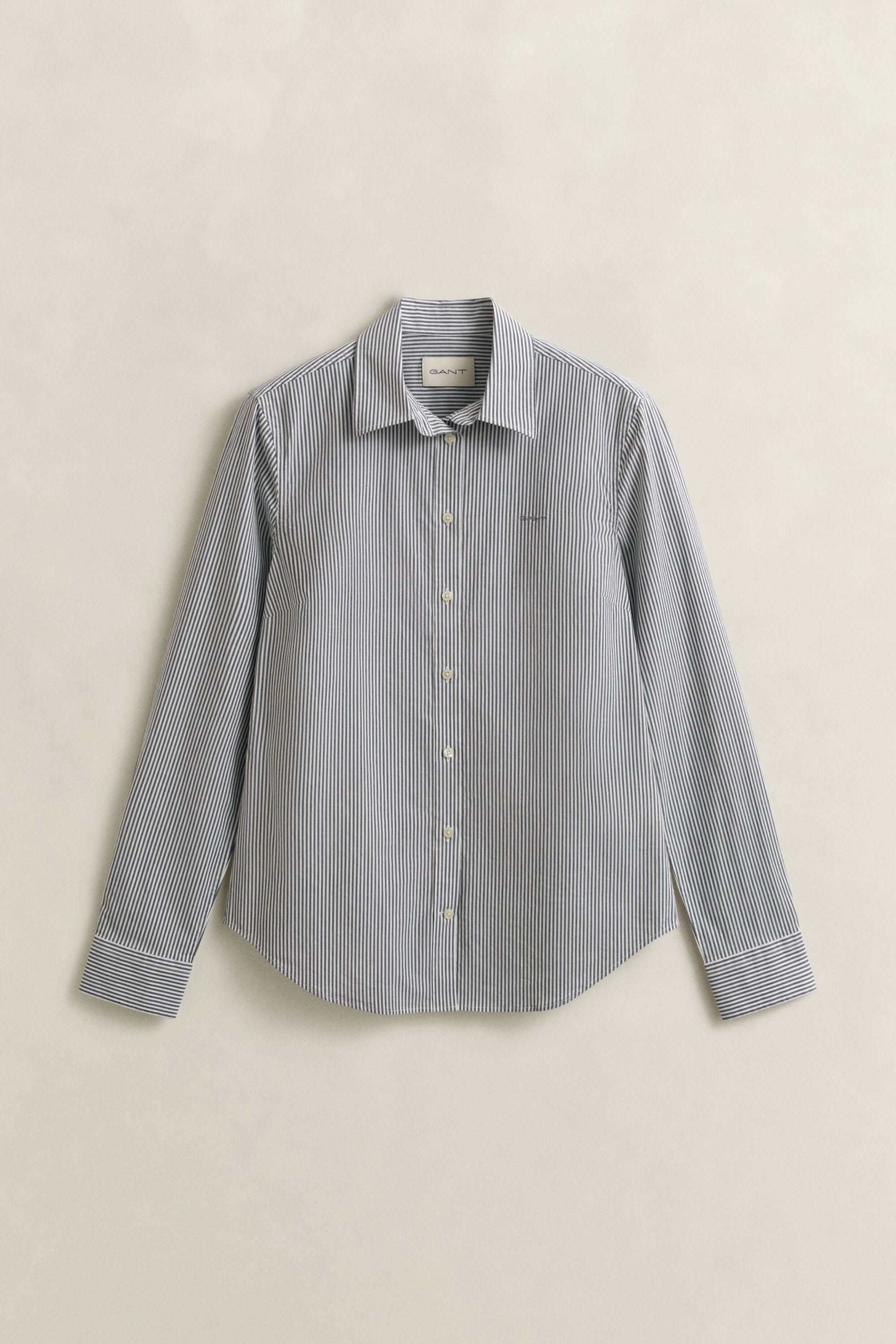 Stribet poplin-skjorte