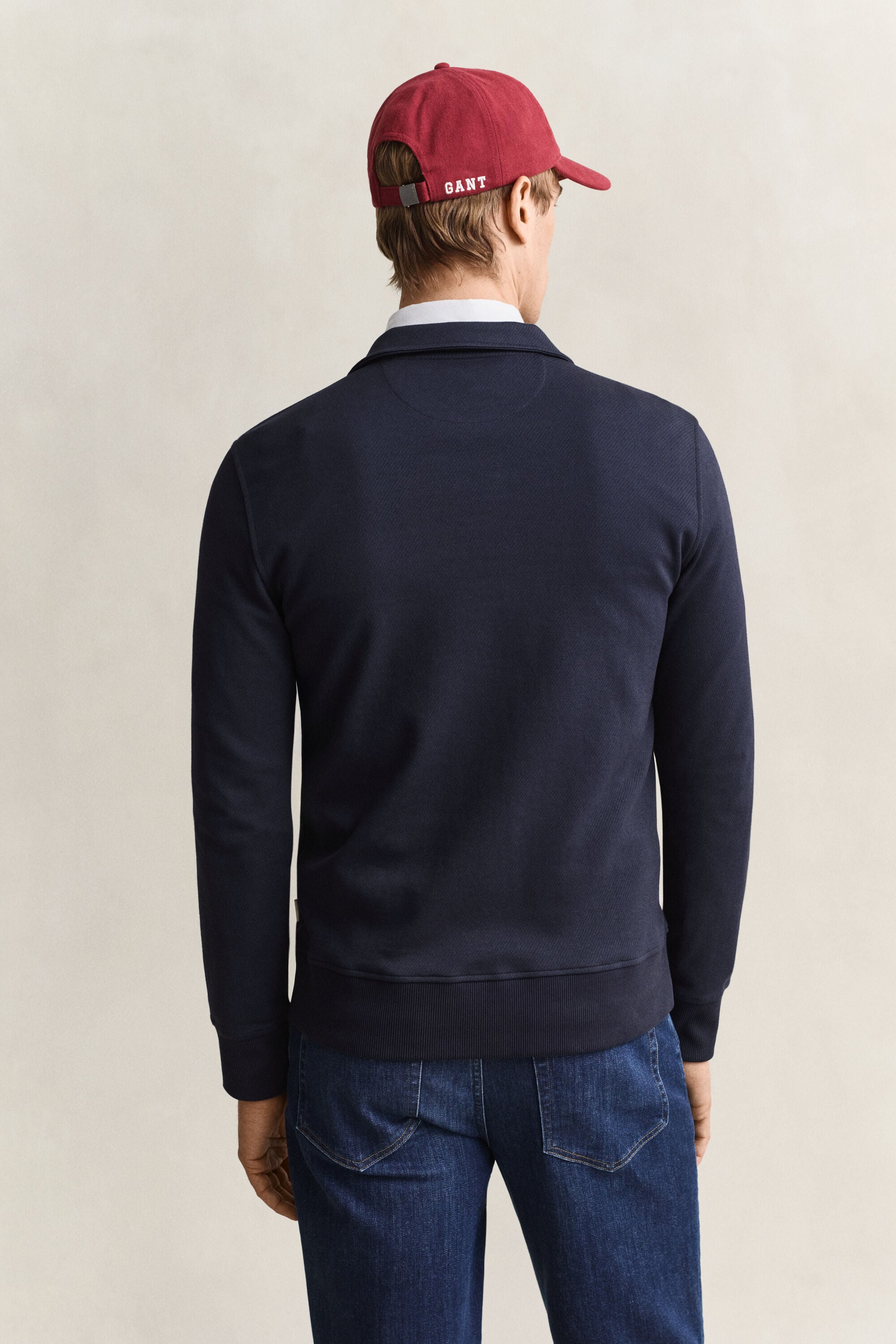 Sweatshirt med halv lynlås