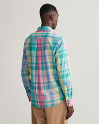 Regular fit farverig madras-skjorte