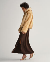 Kort jakke i kunstpels