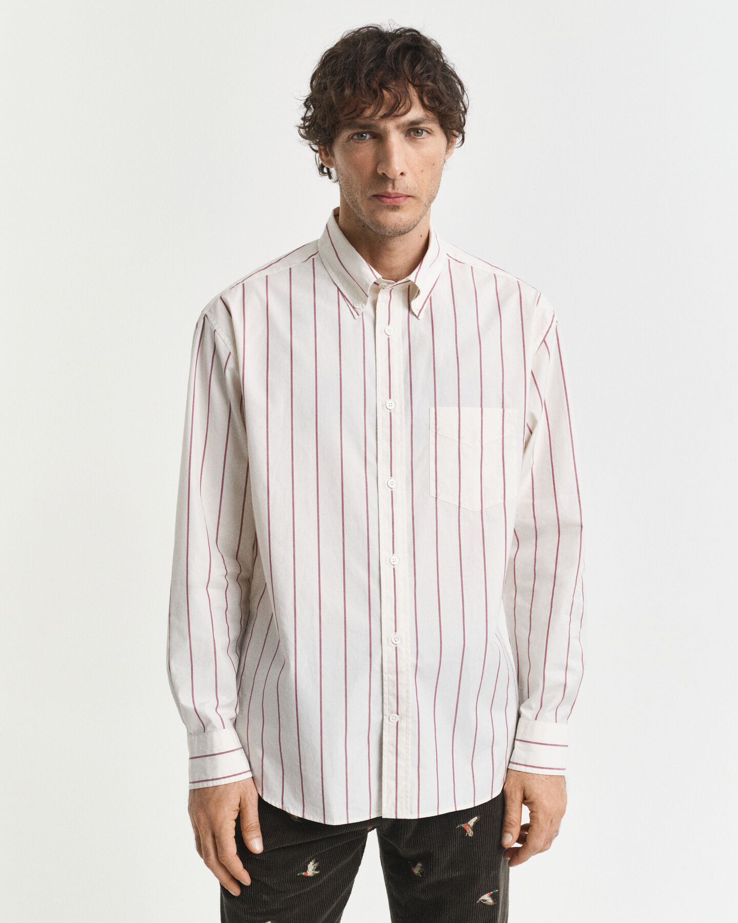 Relaxed fit Heritage Poplin skjorte med striber