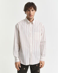 Relaxed fit Heritage Poplin skjorte med striber