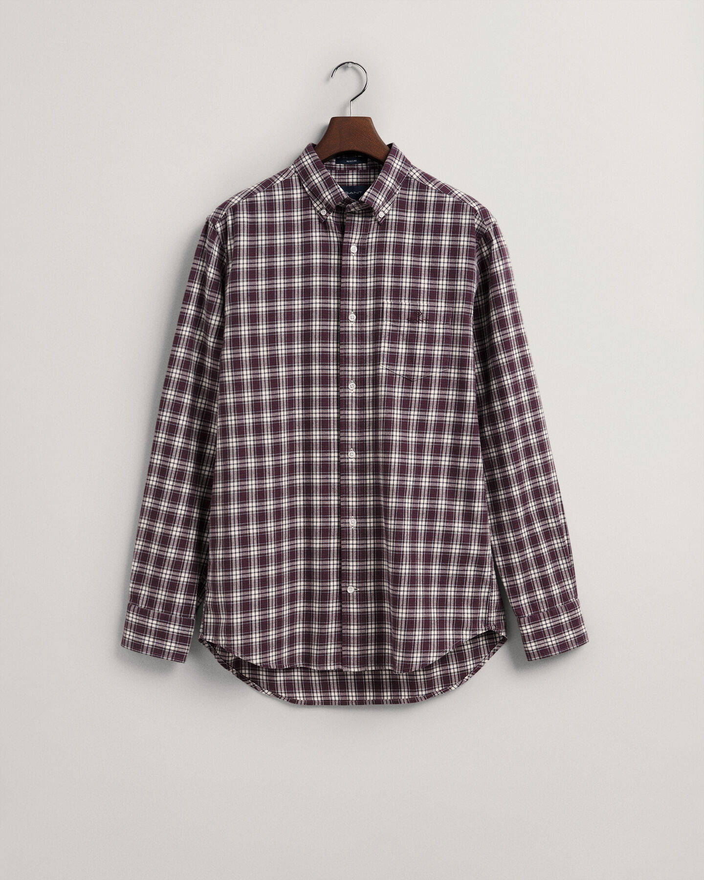 Regular fit ternet flannelskjorte