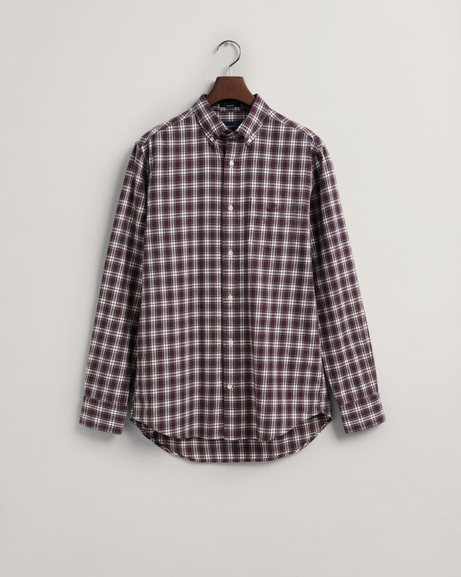 Regular fit ternet flannelskjorte