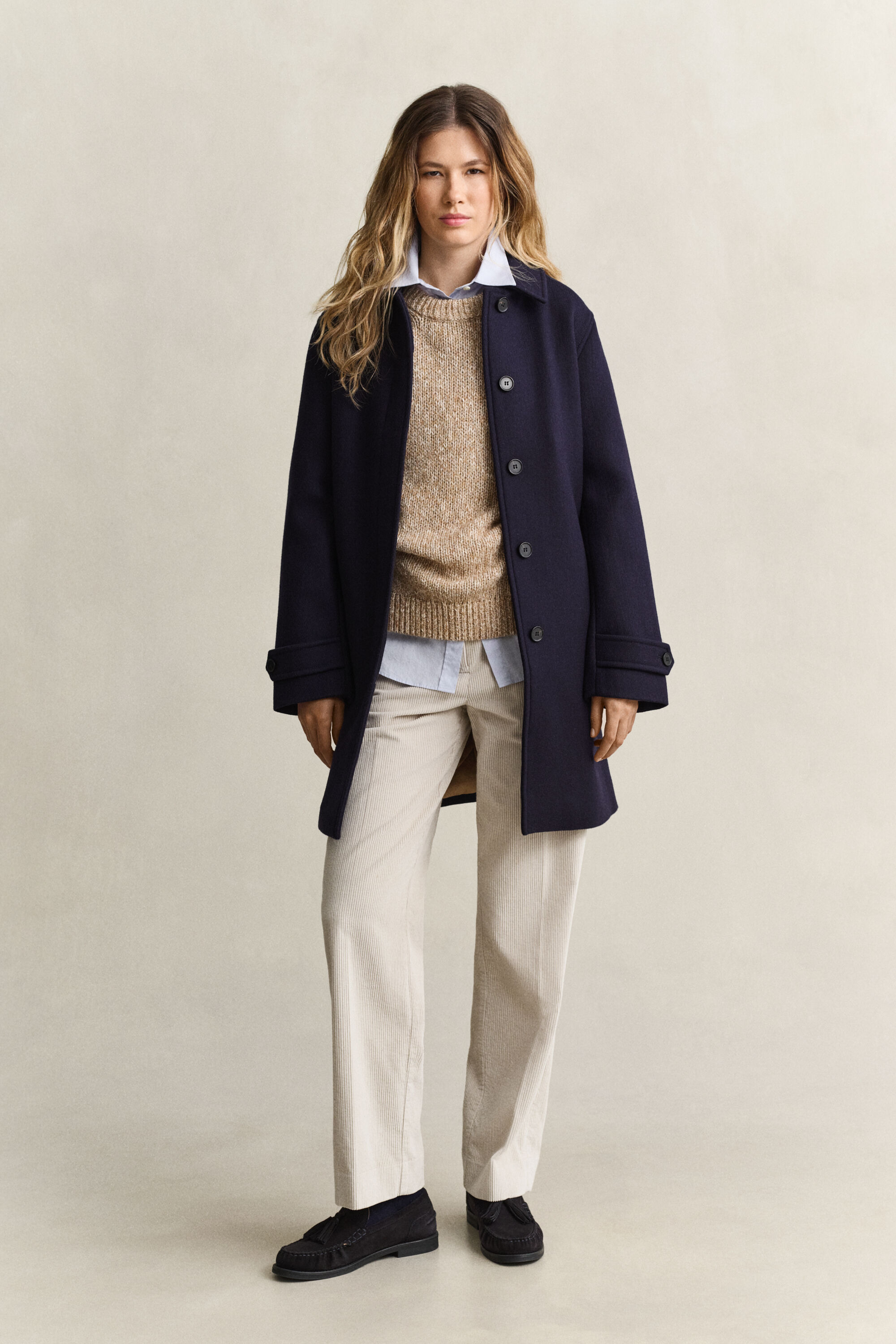 Sweater i en blanding af mouliné-uld