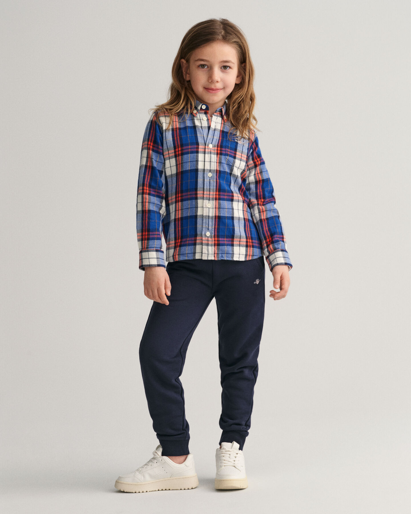 Kids Regular fit ternet flannelskjorte