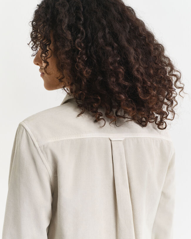 Regular fit skjorte af jernbanefløjl