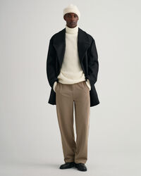 Textured sweater med rullekrave