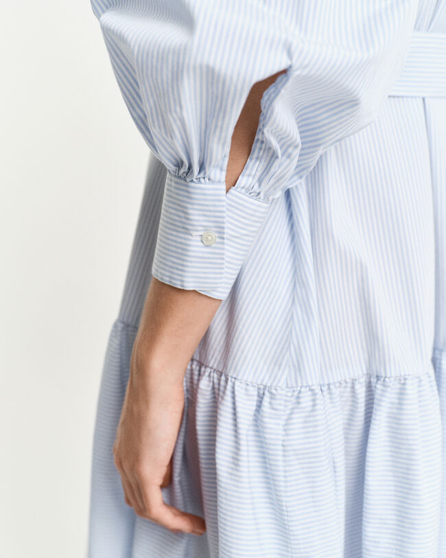 Stribet klassisk poplin-kjole