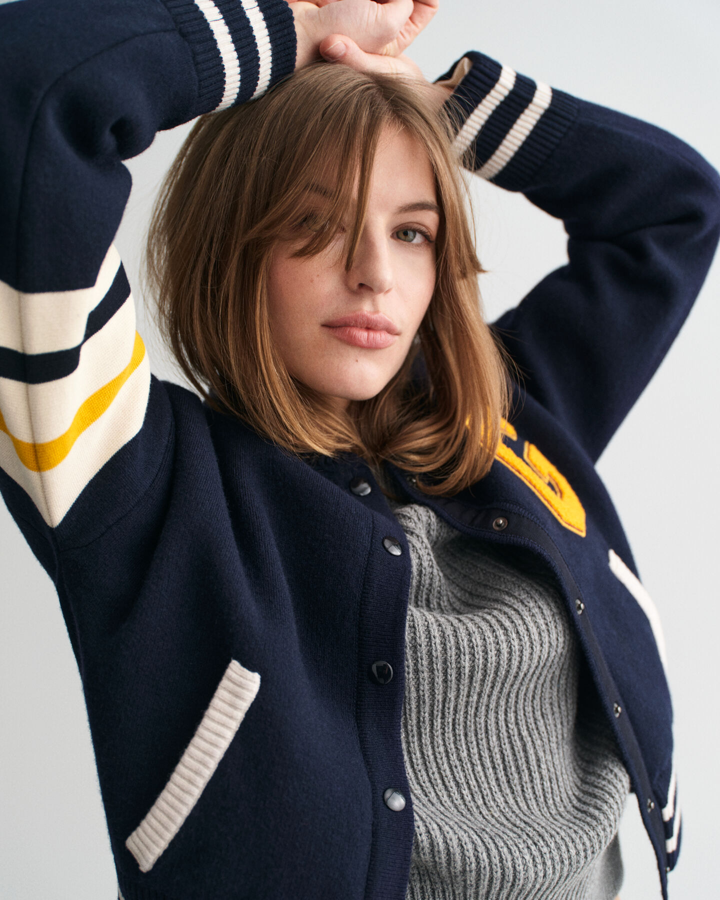 Strikket Varsity Jacket