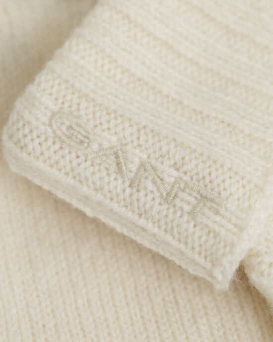 Uldhandsker med kabelstrik